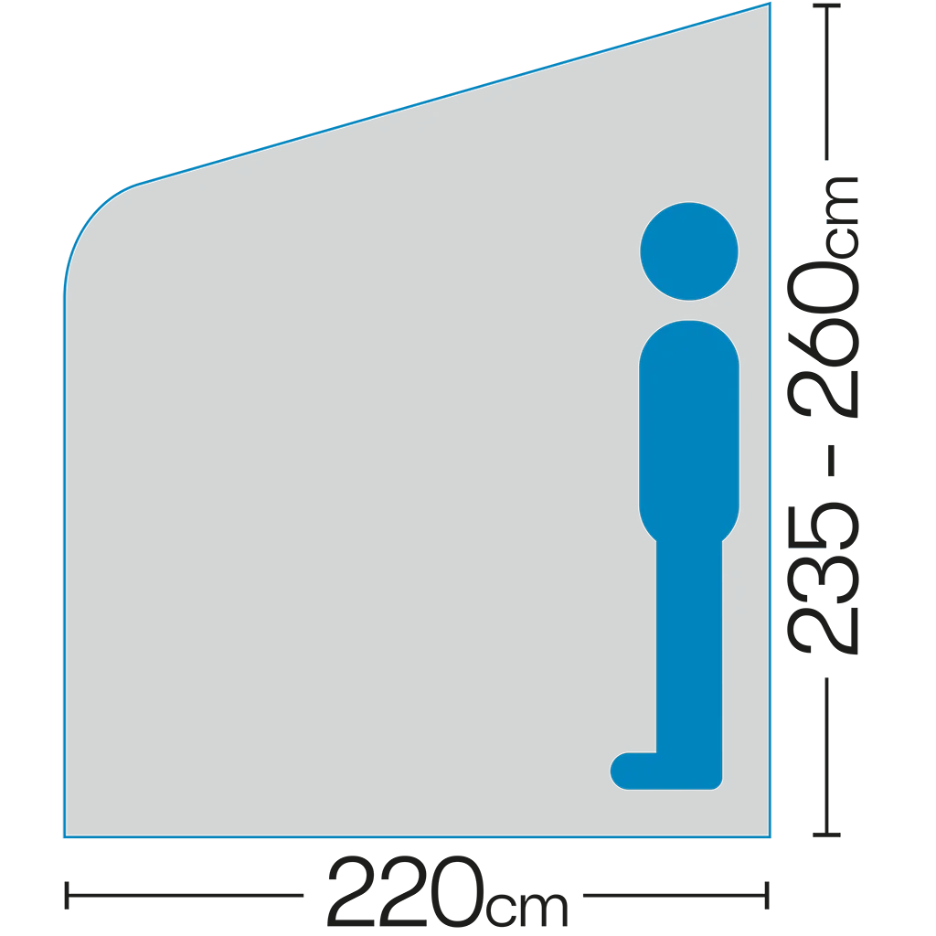 Westfield Vega 2.0 200 Premium Caravan Air Porch Awning (235 - 260cm) - Image 7