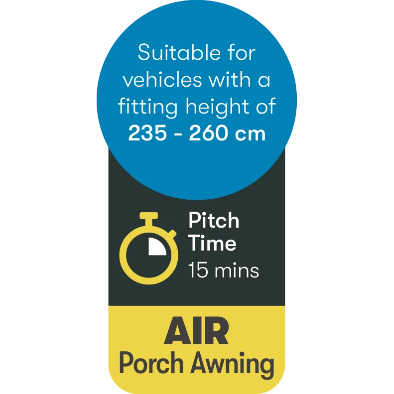 Westfield Vega 2.0 High 200 Premium Motorhome Air Porch Awning (260 - 285cm) - Image 10