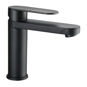 Reich Linnea K Bathroom Tap Black with 25cm Flexi hose barbed fittings