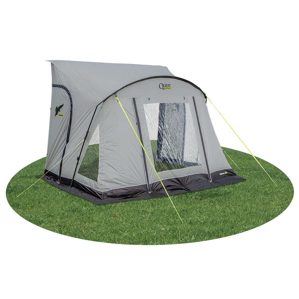 Quest Falcon Pro 325 Poled Porch Awning - Mid Grey - Image 6