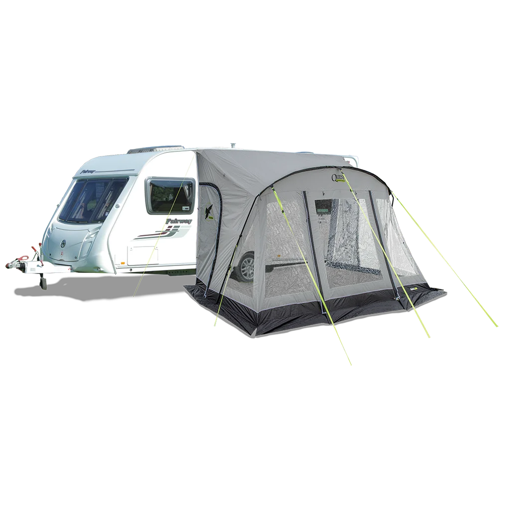 Quest Falcon Pro 390 Poled Porch Awning - Mid Grey - Image 2