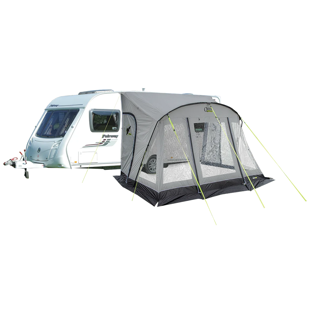 Quest Falcon Pro 390 Poled Porch Awning - Mid Grey - Image 3