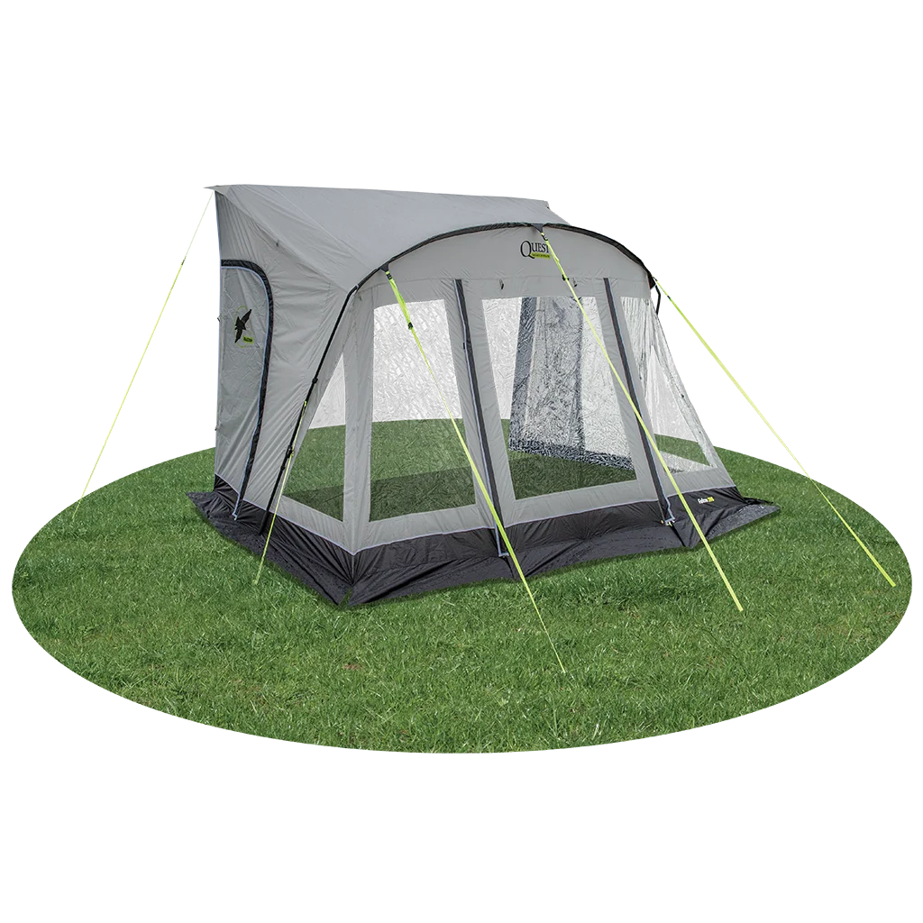 Quest Falcon Pro 390 Poled Porch Awning - Mid Grey - Image 6