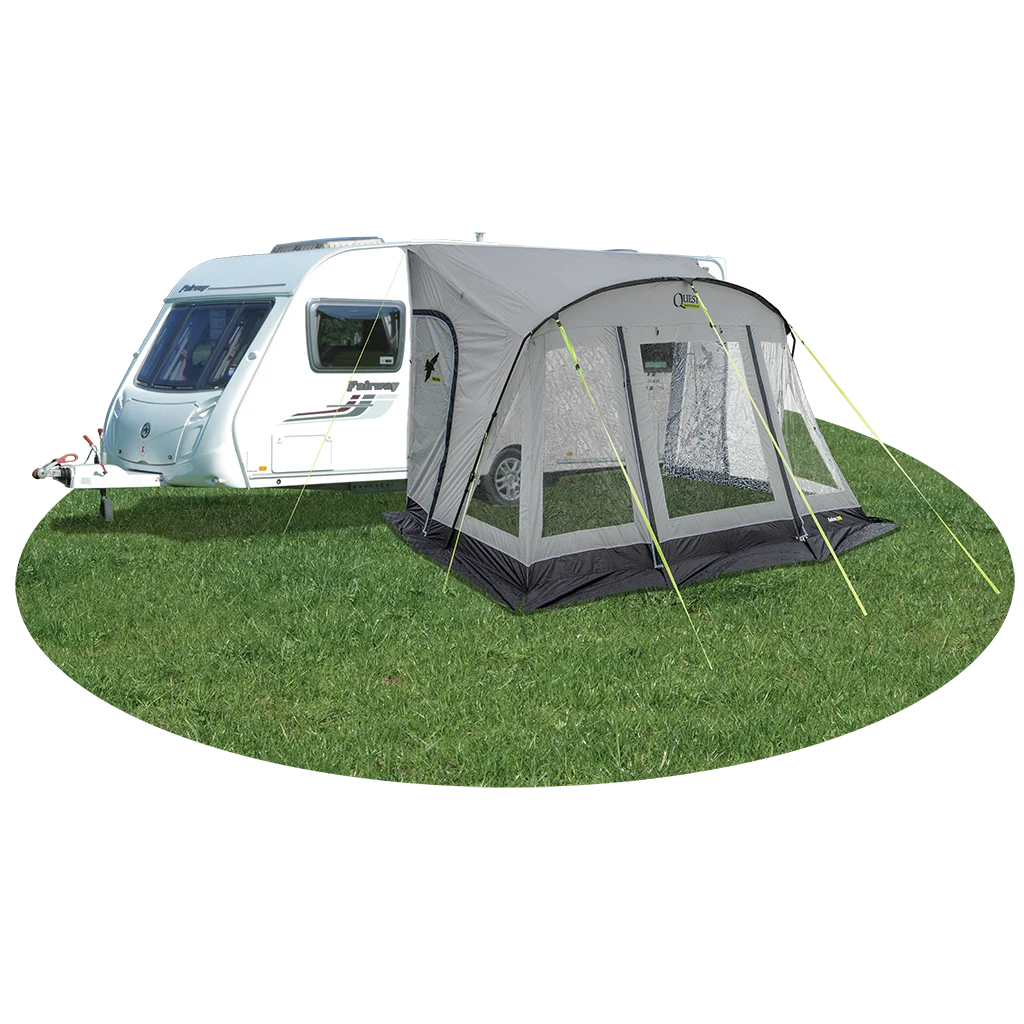 Quest Falcon Pro 390 Poled Porch Awning - Mid Grey