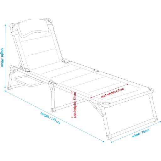 Quest Elite® Vienna Pro Lounge Bed With Side Table - Image 7
