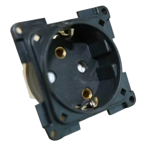 CBE Black 230V Schuko Socket