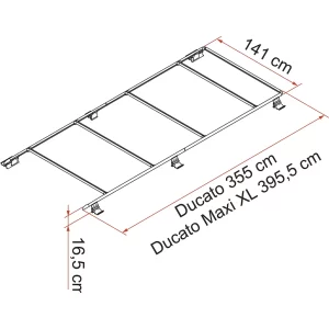 Fiamma Roof Rail Ducato Maxi XL