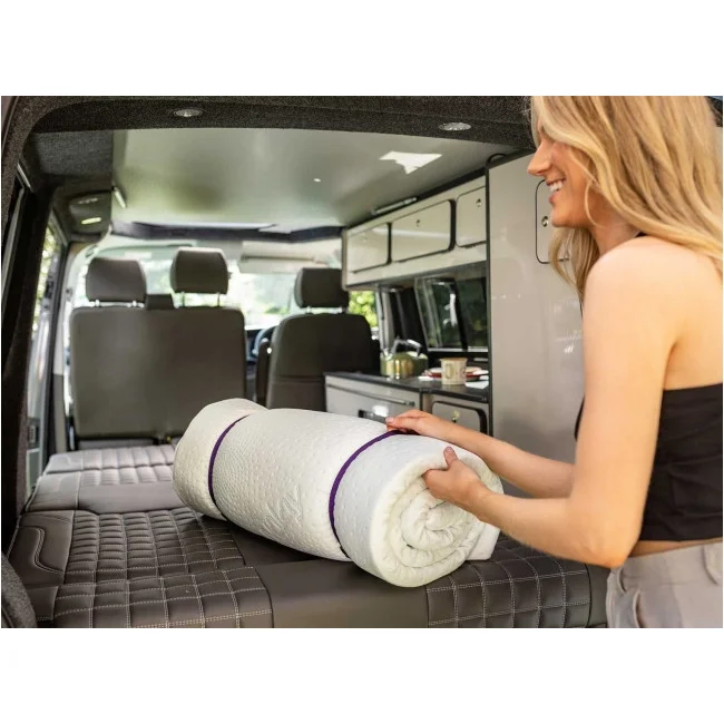 Duvalay 190x66cm Gold Foam Compact Travel Topper - Image 3
