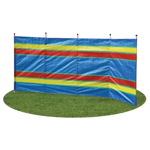 5 Pole Multicoloured Polythene Windbreak