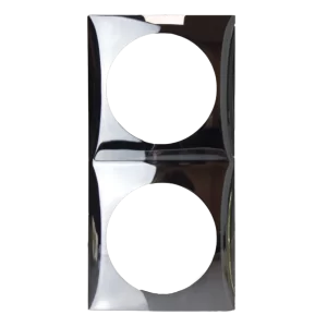 W4 Berker Flow Double Frame - Gloss Chrome