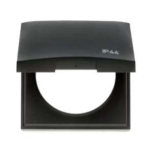 W4 Berker Flow Single Frame with Hinged Lid - Anthracite