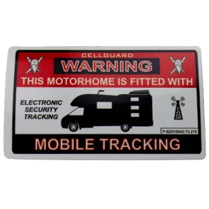 W4 Motorhome Tracking Fitted Sticker