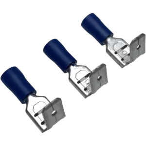 W4 6.35mm Piggy Back Terminal - Blue (3 pack)