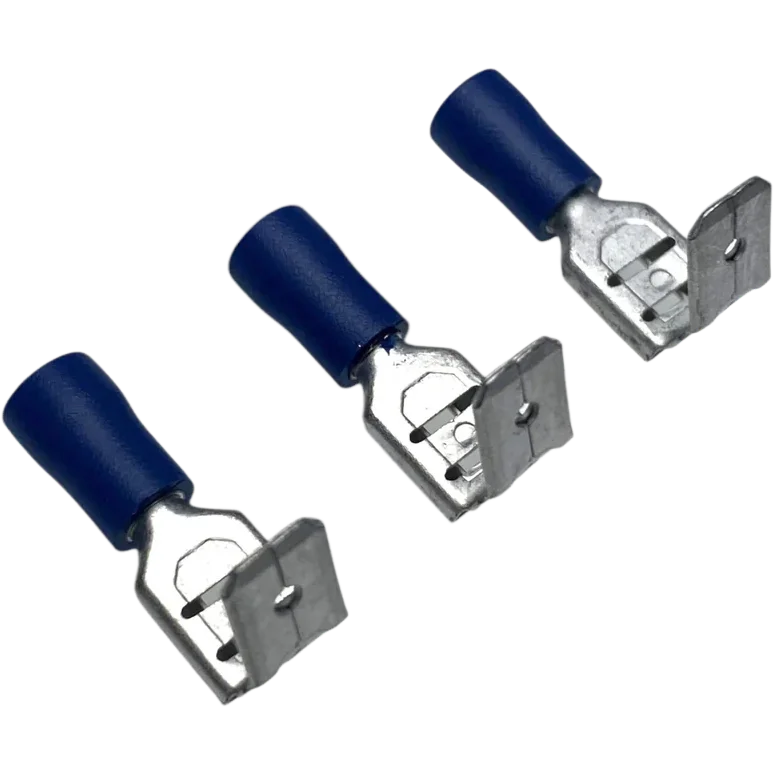 W4 6.35mm Piggy Back Terminal - Blue (3 pack)