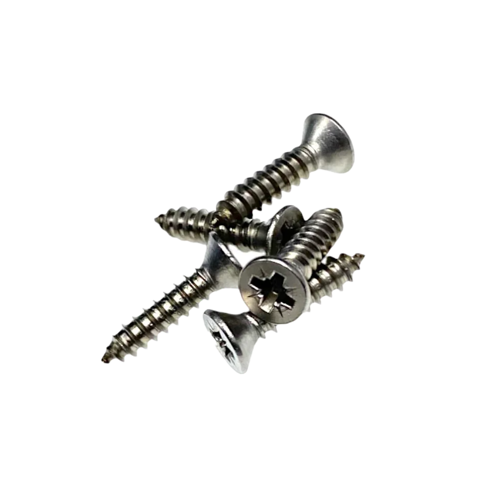 W4 3/4" No. 8 Countersunk Self-Tapping Stainless Steel Screws