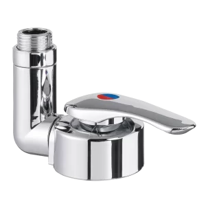 Keramik Twist shower mixer with 25cm tail with barbed fittings and 39mm hole size