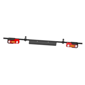 Light bar with repetition for number plate in black