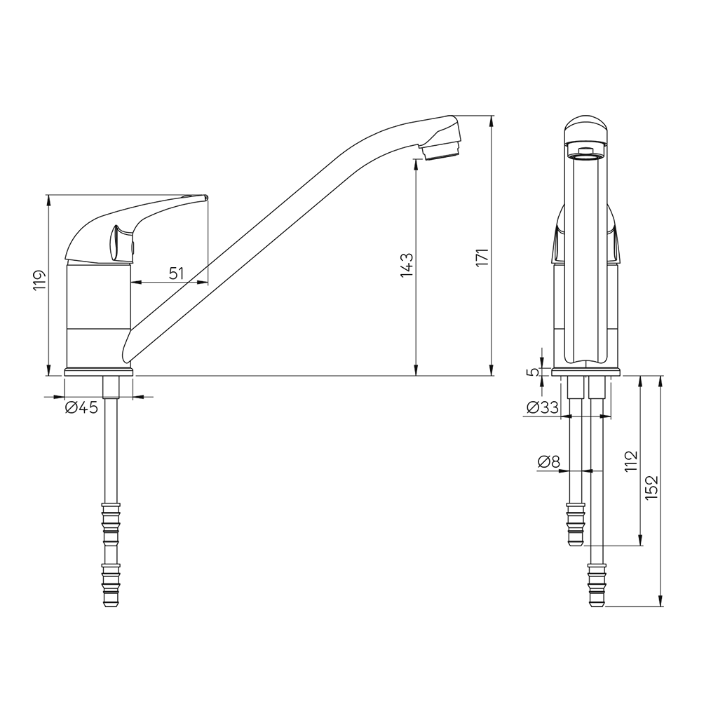 Reich Ceramic Charisma Mixer Tap with long outlet - Image 2