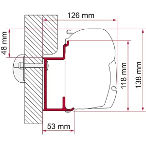 Fiamma Adapter Eura Mobil Karmann 350