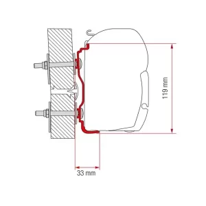 Fiamma Adapter Hymer 2016 350