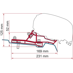Fiamma Adapter Ford Transit Van H2L2 290cm
