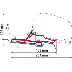 ADAPTER FORD TRANSIT L2H2 290 RHD