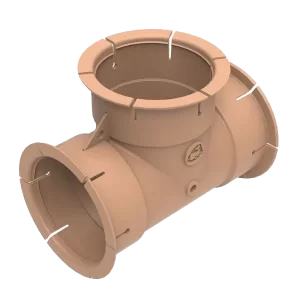 Whale Beige 65mm 'T' Air Duct Fitting