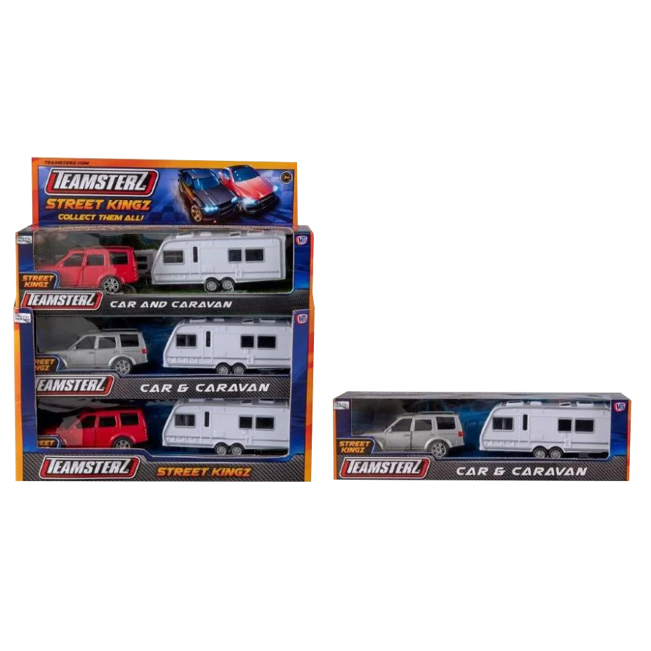 Car & Caravan Die Cast Model Set (Pack of 9)