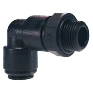 John Guest Black Acetal Swivel Elbow (BSP Thread) 12mm × 3⁄8″