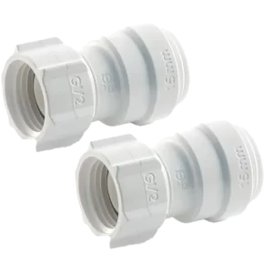 John Guest Female Coupler Tap Connector 15mm-1/2" BSP 2 pack