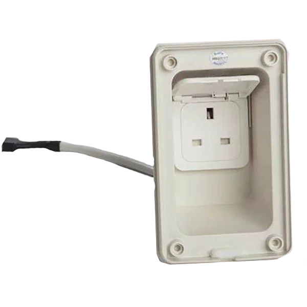 Whale Mains Electric Double UK Outlet Easi-Slide Socket