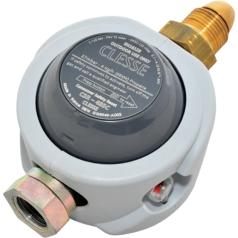 Clesse CSR 485 Propane Regulator 4kg/h 37mb OPSO 1/2" BSP Female