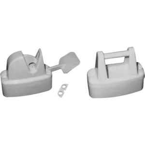 Lever Trigger Release Catch Door Retainer With Spacers Aspen White