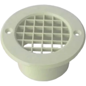 Mesh Floor Vent 75mm OD x 35mm Tail - White