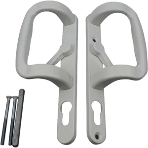 Sliding Inline Patio Door Handles XL Locking White