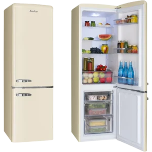 Amica Retro 55cm Static 60/40 Fridge Freezer - Cream
