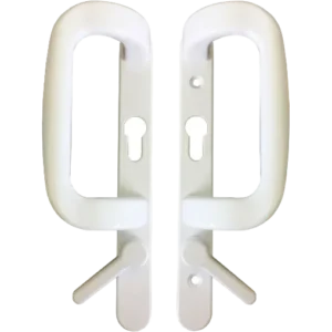 UPVC Inline Patio Door Handle Fuhr Locking White