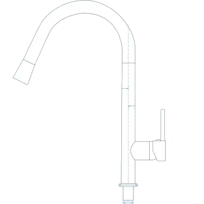 Black Pull Out Kitchen Sink Mixer Tap - Image 2