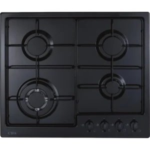 CDA 58cm 4 Zone Burner Gas Hob - Black