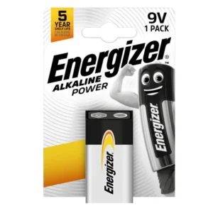 Energizer 9V LR22 Alkaline Power Battery (1 Pack)