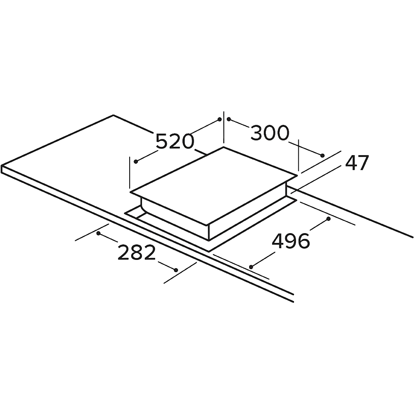 Matrix Domino 2 Zone Ceramic Hob - Image 2
