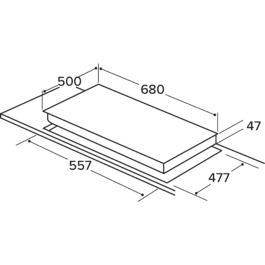 Matrix 70cm 5 Burner Gas Hob - Stainless Steel - Image 2