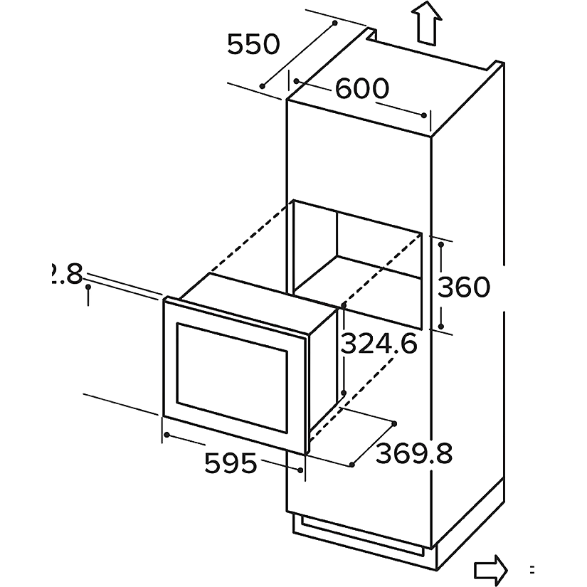 Matrix 25L Integrated Microwave - Black - Image 2