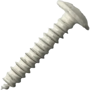 White Flange Head Panel Head Screw 1" (100 Pack)