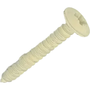 Cream Flange Head Panel Head Screw 1" (100 Pack)
