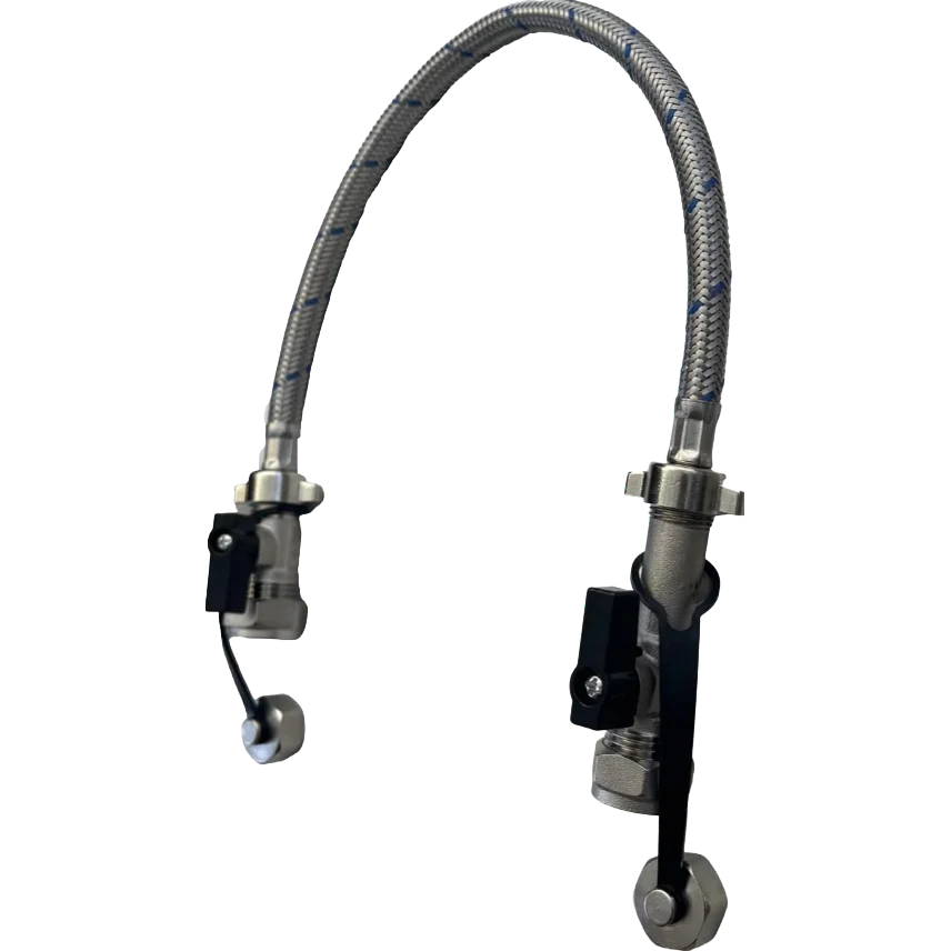 WRAS Approved Boiler Filling Loop 15mm – Part L Compliant Combi Boiler Refill Hose with Double Check Valve
