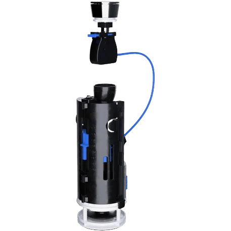 VIVA Dual Flush Valve for Toilet Flush System Replacement, Adjustable Toilet Cistern Flush – Fits 1 1/2″ & 2″ Outlet Sizes with Universal Push Button & Adjustable Internal Overflow