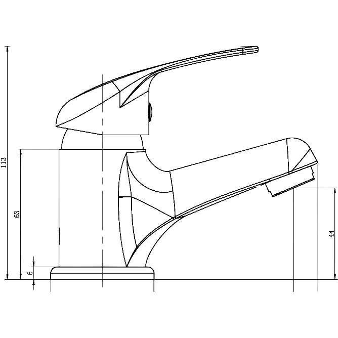 Tidy Mono Basin Mixer with 35mm Push Waste - Image 2