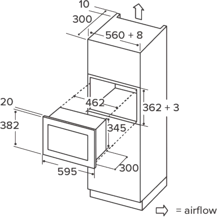 CDA 17L Built In 700W Microwave - Stainless Steel - Image 2