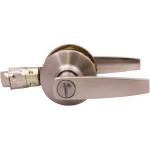 Handle Set with Privacy Lock Satin Nickel C/W 25mm Tubular Latch